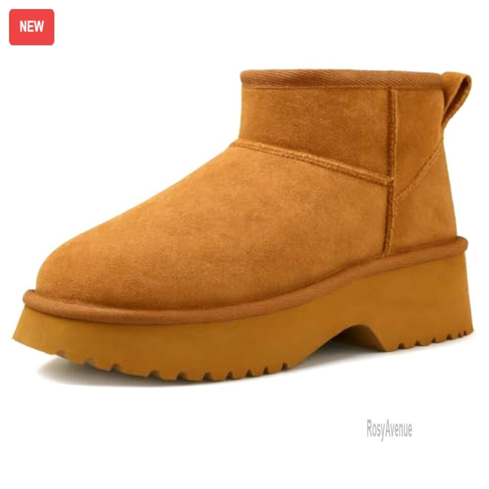Women's Waterproof Winter Snow Boots Lightweight Warm Fur Lined Mid-Calf - Picture 5 of 7